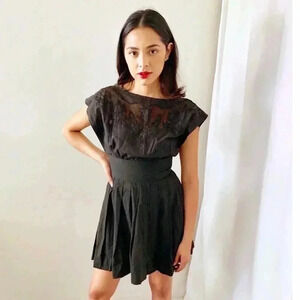 Vintage 80's Black lace dress